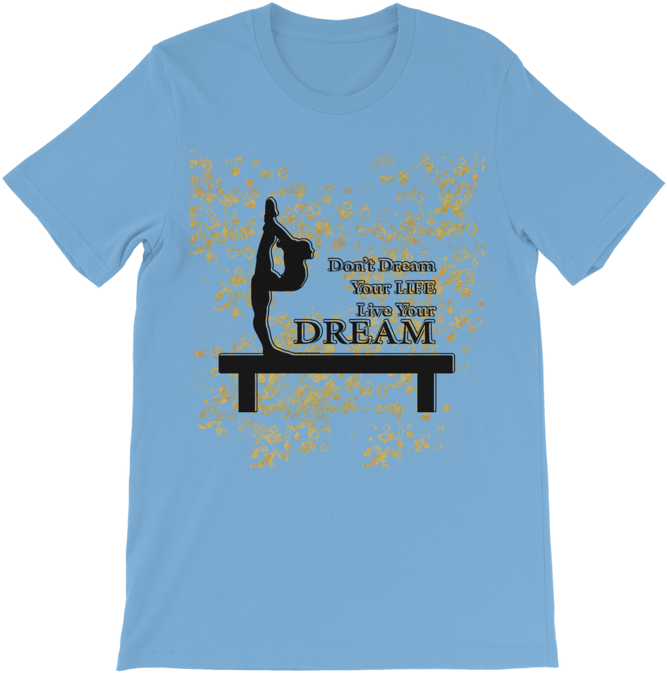 Gymnastics Live Your Dream Gold Flake Design ﻿premium - Black Cat Clipart (1024x1024), Png Download