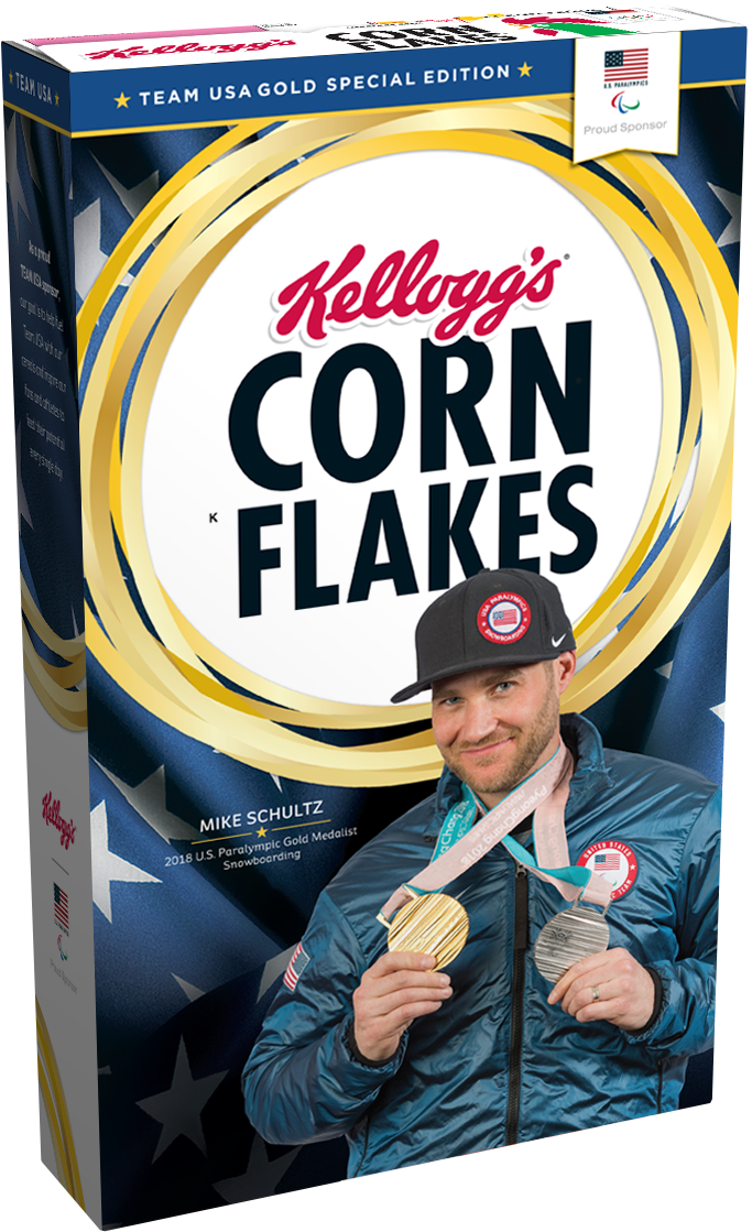 Now He's On A Limited Edition Box Of Corn Flakes Get - Corn Flakes Cereals Clipart (1200x1200), Png Download