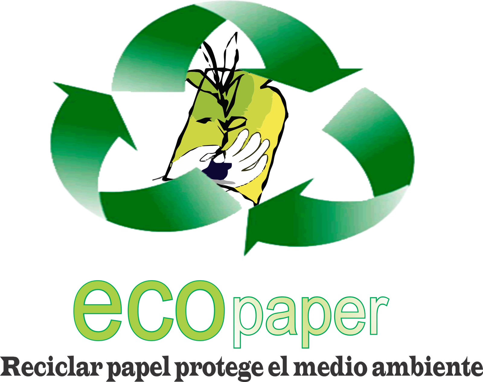 Reciclaje De Papel Logo By Ms - Medio Ambiente Papel Reciclado Clipart (1600x1267), Png Download