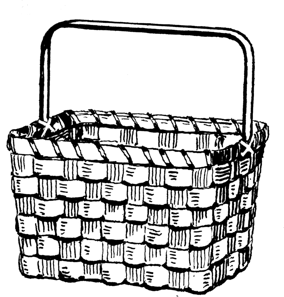 Basket 493 - Hot Air Balloon Basket Drawing Clipart (1031x1024), Png Download