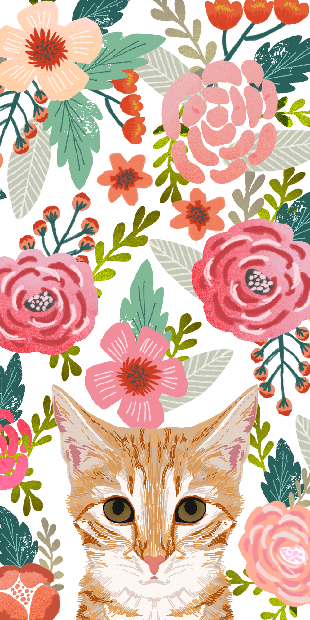 #cats #floral #crown - Dogs Floral Clipart (1000x2000), Png Download