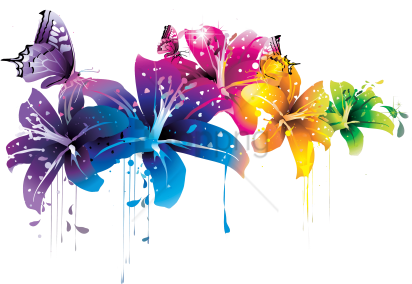 Free Png Download Colorful Background Designs Png Png - Flower Png Transparent Abstract Clipart (824x568), Png Download