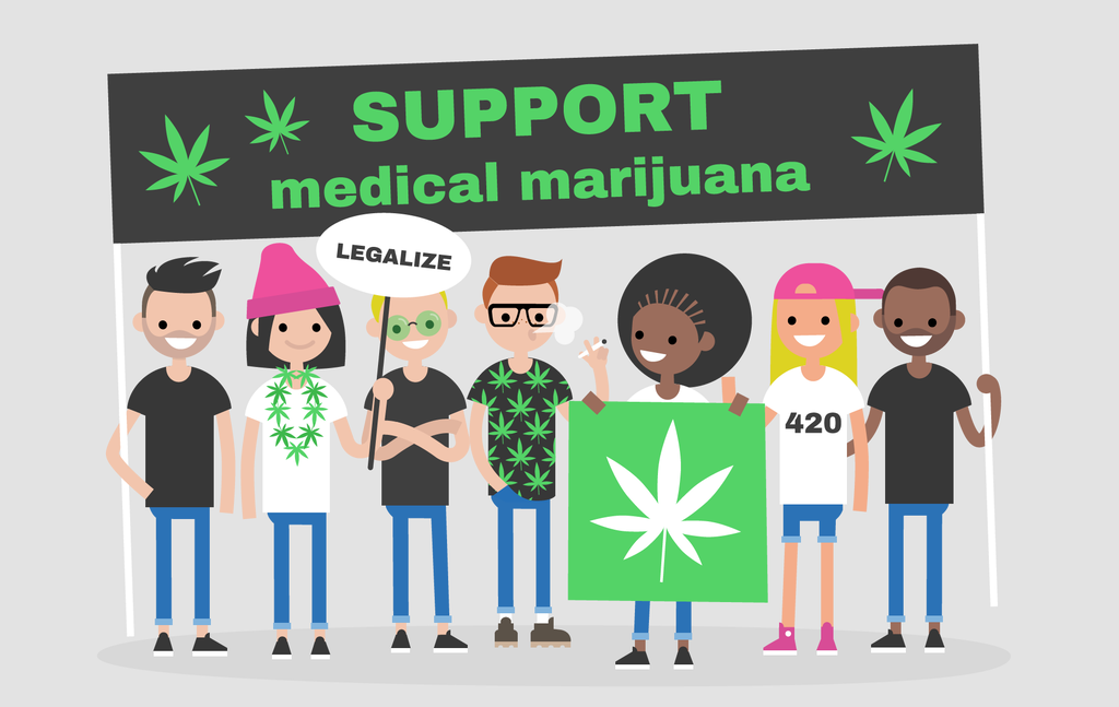 Community And Cannabis - Illustration Clipart (1024x647), Png Download