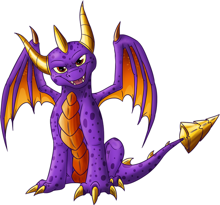 Skylander Spyro - Cartoon Clipart (700x652), Png Download