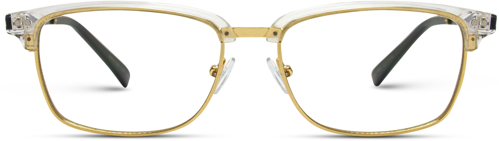 Rectangular Modern Metal Frame - Glasses Clipart (2048x2048), Png Download
