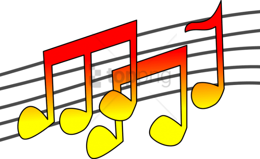 Free Png Color Music Notes Png Png Image With Transparent - Music Clipart (851x520), Png Download