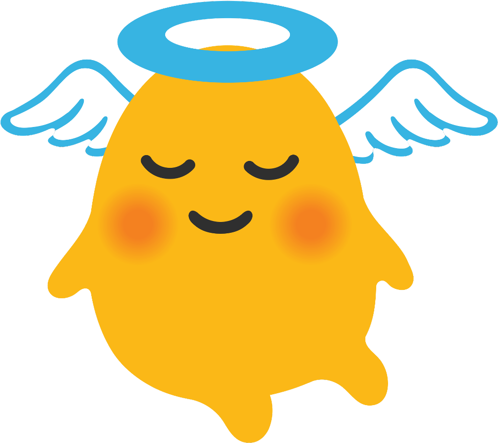 Angel Sticker - Baby Angel Emoji Android Clipart (1024x1024), Png Download