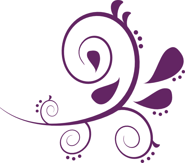 Purple Swirls Clipart - Png Download (600x529), Png Download