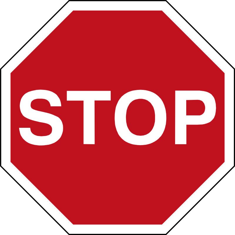 Stop Sign - Road Safety Signs In Jamaica Clipart (800x800), Png Download