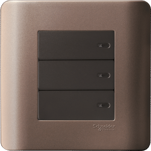 3 Gang Switch - Schneider Zencelo E8432 1 Clipart (566x566), Png Download