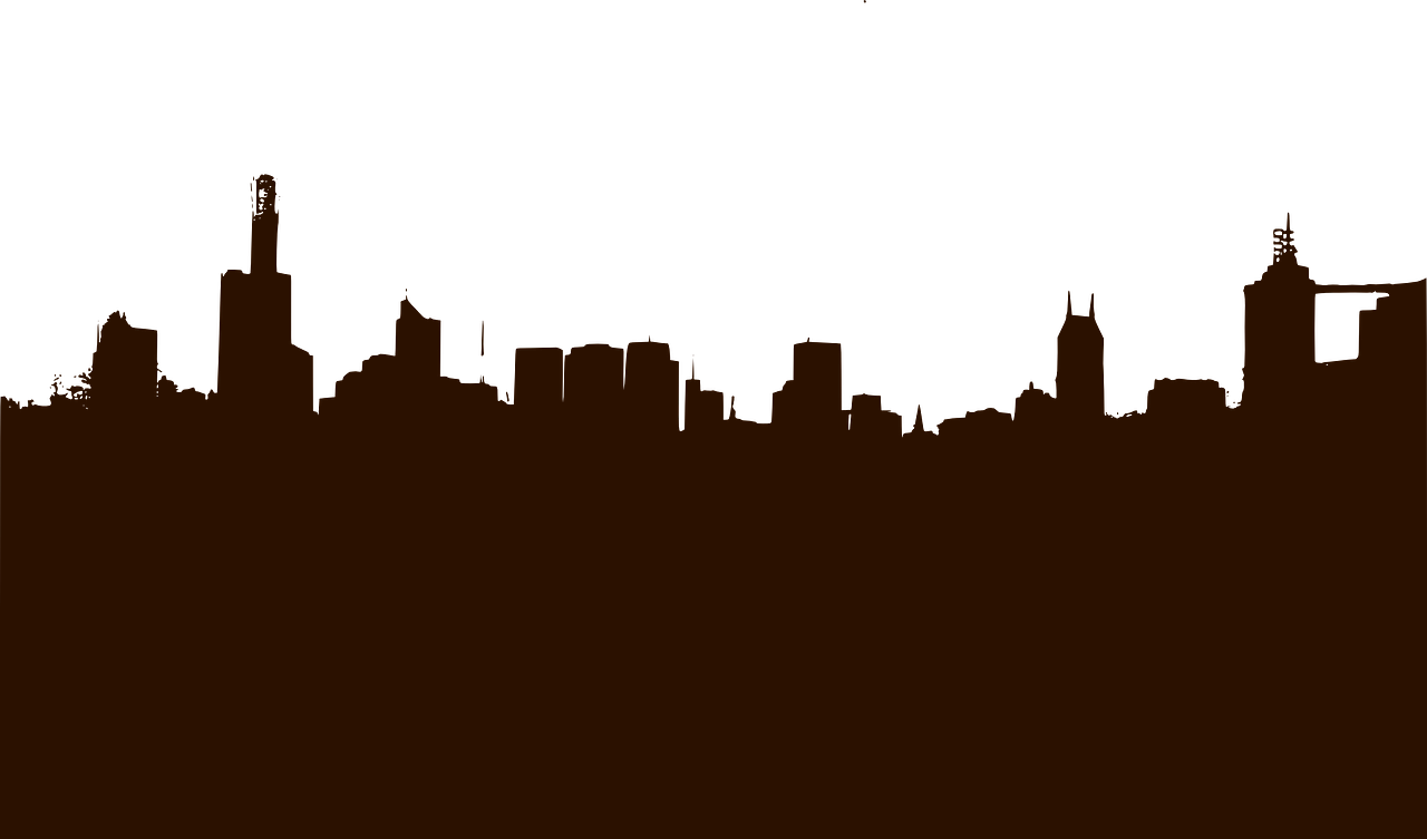 Cityscape Skyline Silhouette Png Image - City Skyline Silhouette Clipart (1280x753), Png Download