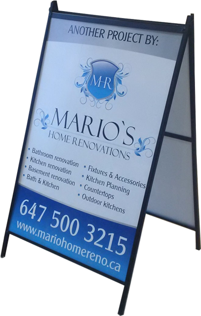 A-frame Sidewalk Signs - Banner Clipart (600x655), Png Download