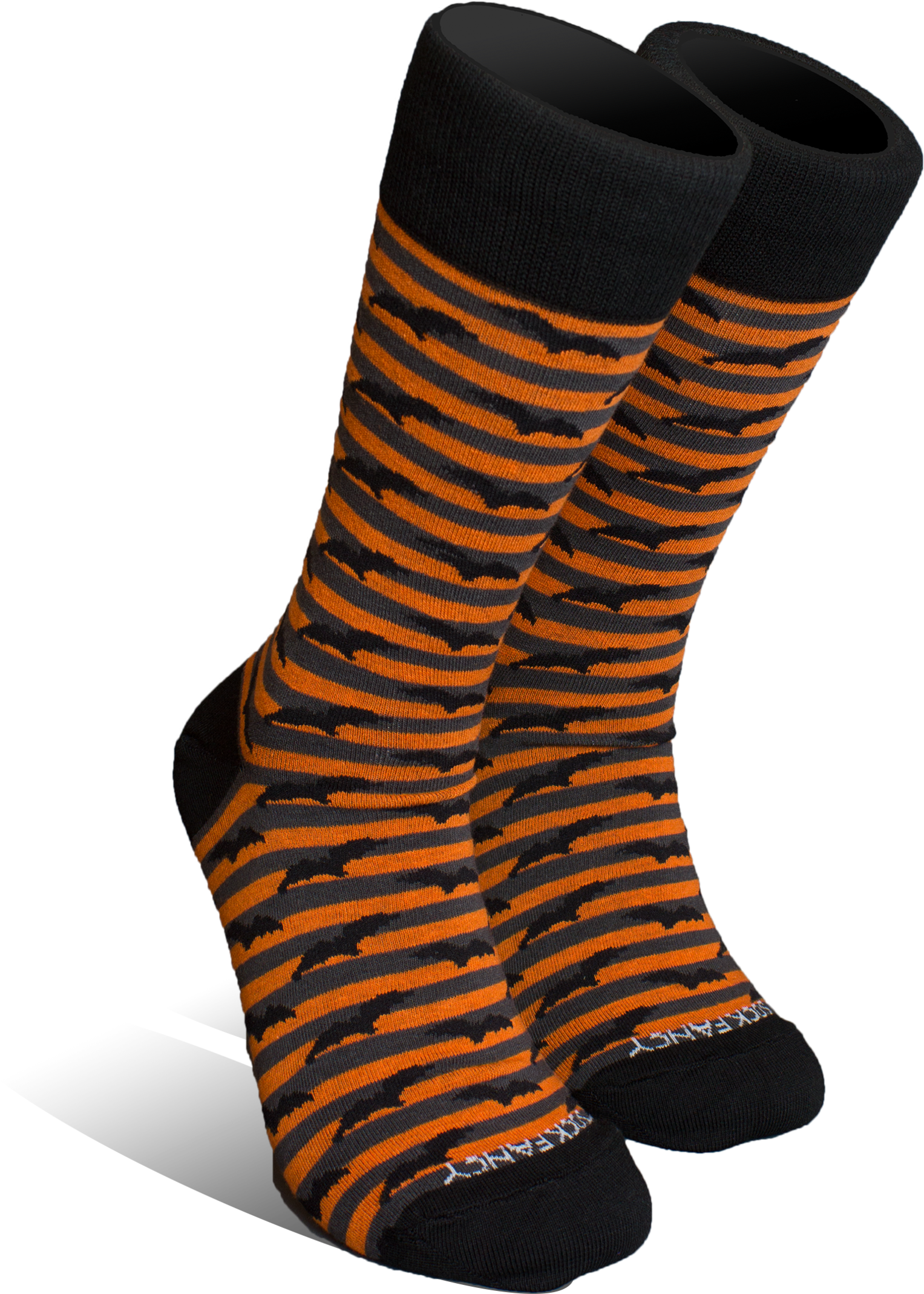 Spooky Halloween Bats Sock - Sock Clipart (1527x2138), Png Download