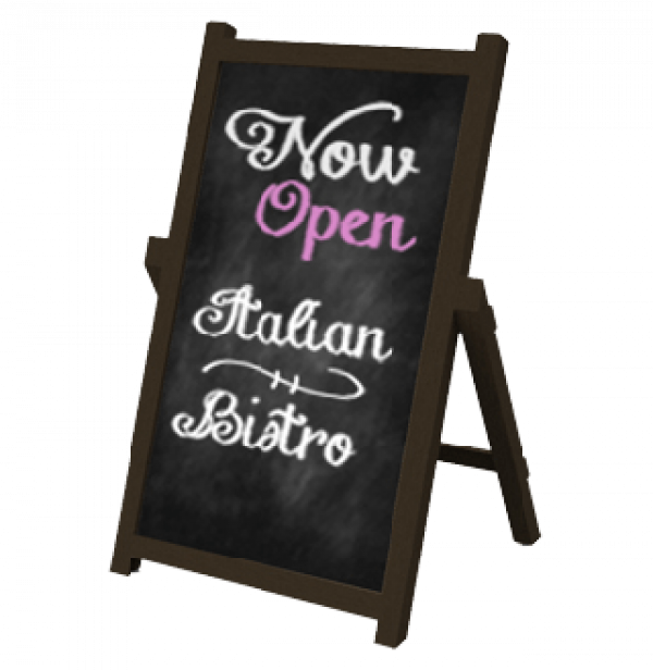 A-frame Sign Chalkboard - Banner Clipart (600x616), Png Download