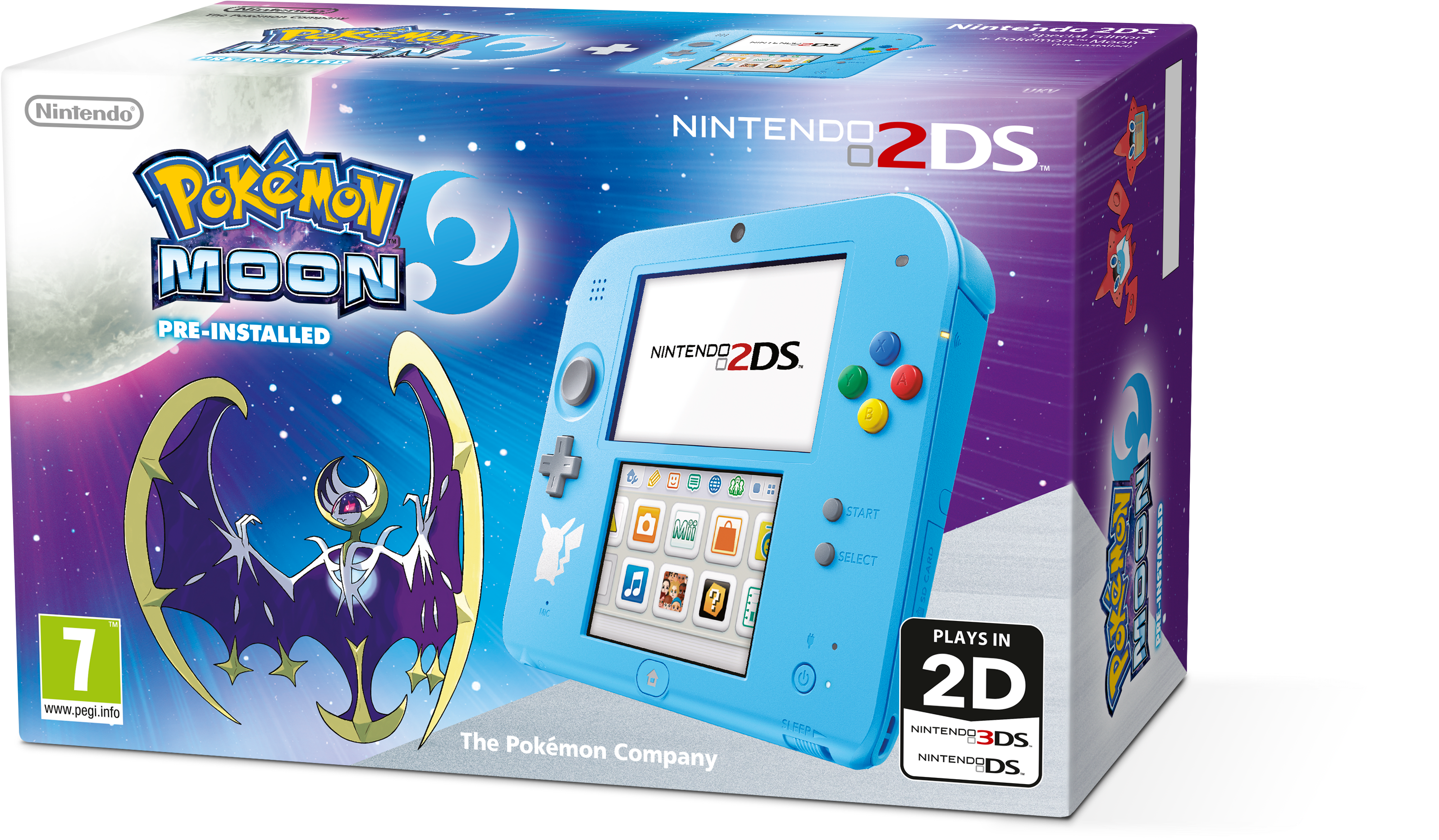 Svg Library Download Buy Ds Special Edition Pok Mon - Nintendo 2ds Sun And Moon Clipart (3796x2956), Png Download