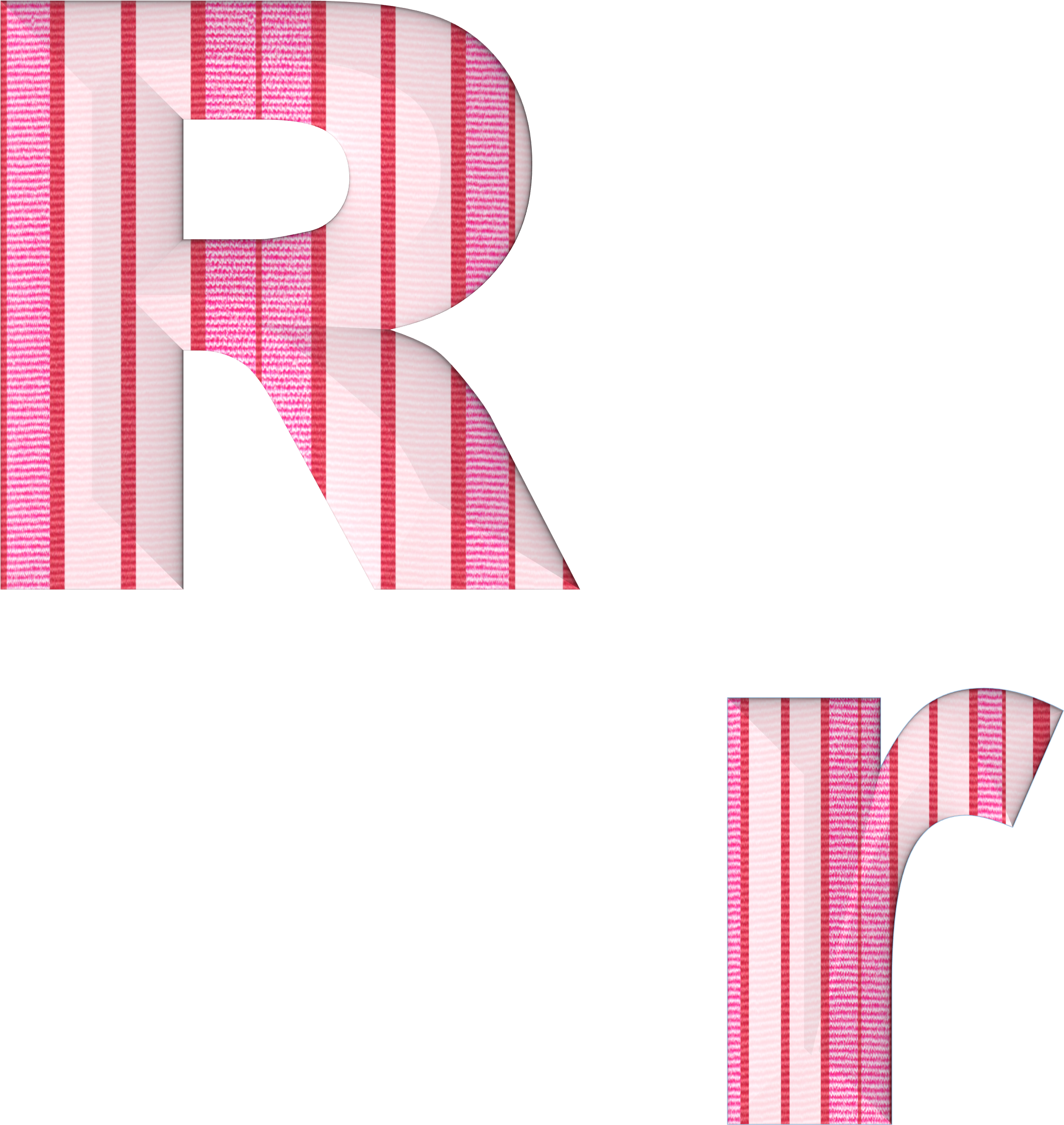 Abc Alphabet R Fabric Stripes 732855 - Graphic Design Clipart (2472x3123), Png Download