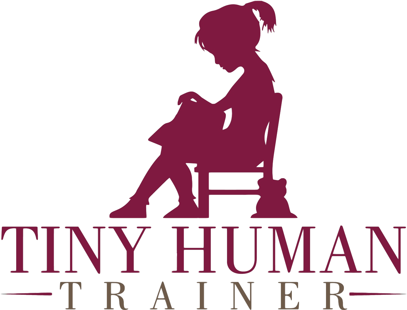 Tiny Human Trainer - Silhouette Kid Reading Clipart (1396x1086), Png Download