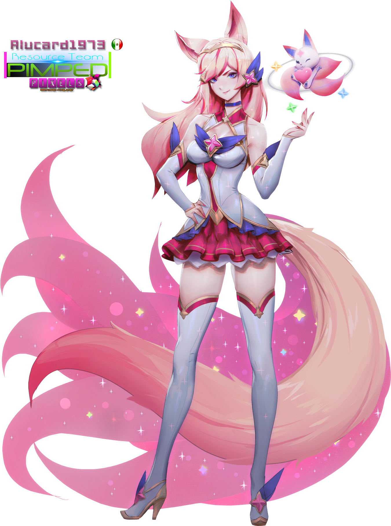 Star Guardian Syndra And Ahri Clipart (1400x1850), Png Download