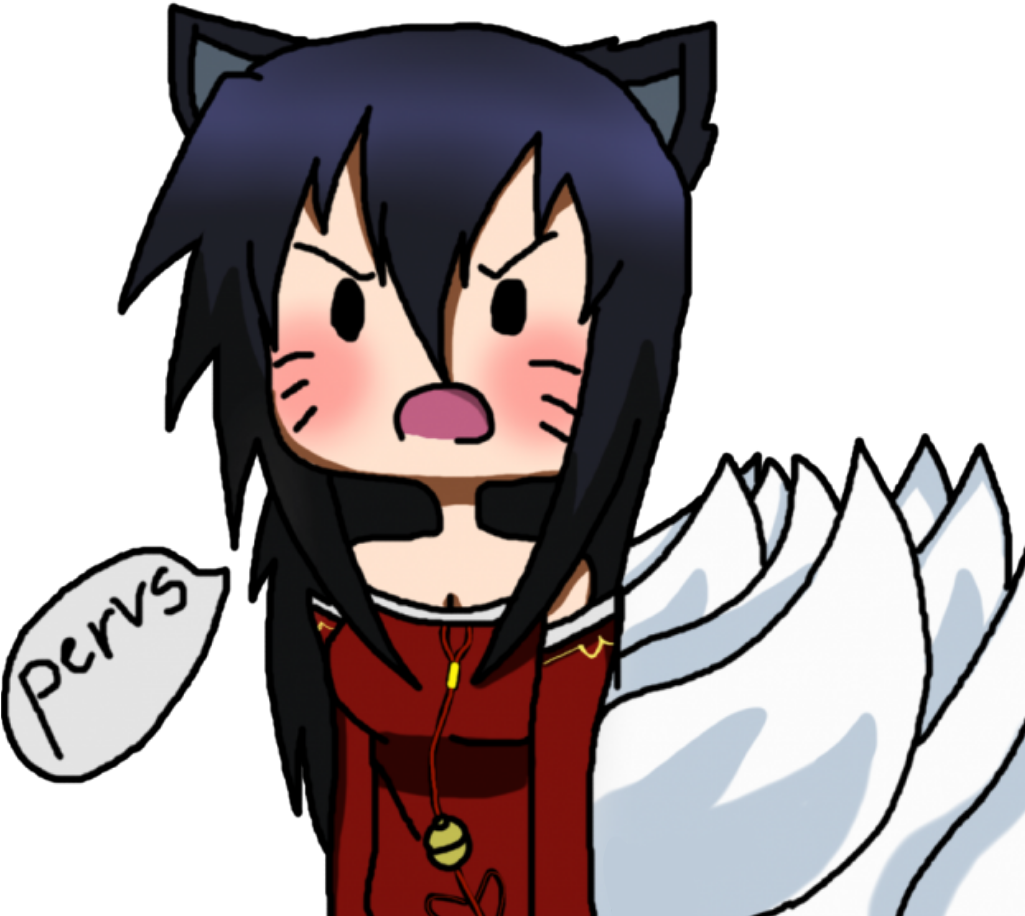 Ahri Sticker - League Of Legends Ahri Mad Clipart (1024x1024), Png Download