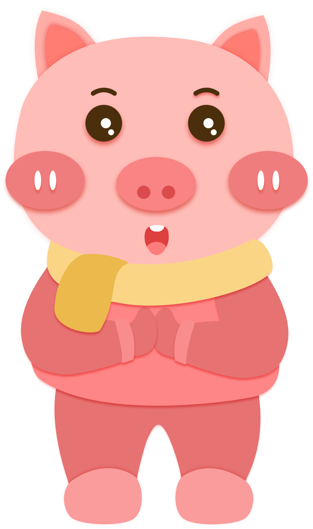 Año Del Cerdo Lindo Imagen Png Y Psd - รูป หมู น่า รัก Clipart (2000x2000), Png Download