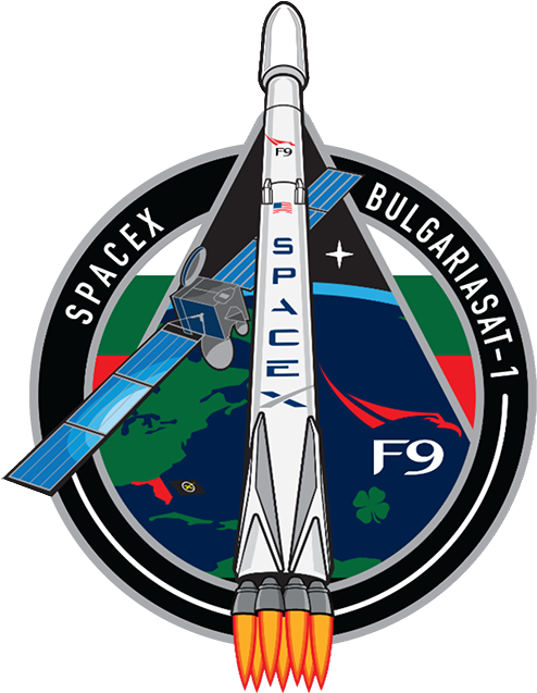 Mission Patch - Falcon 9 Bulgariasat Clipart (500x636), Png Download