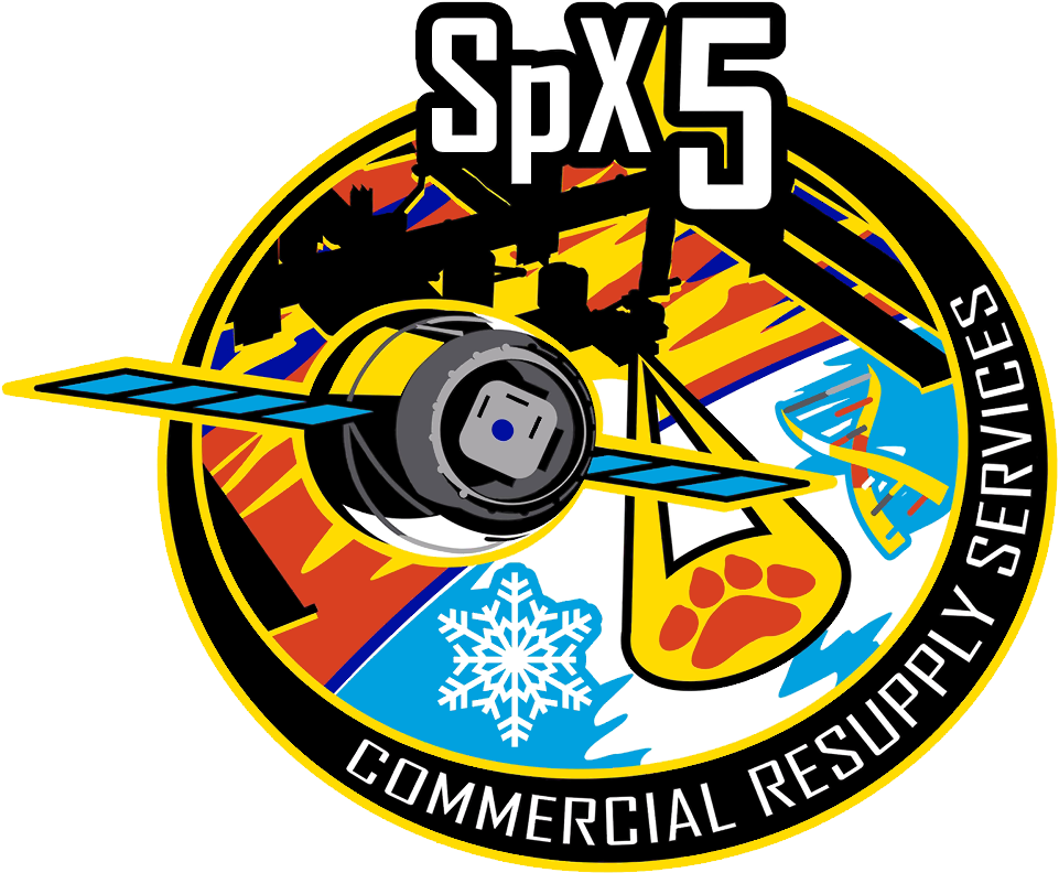 Spacex Crs 5 Patch Clipart (980x810), Png Download