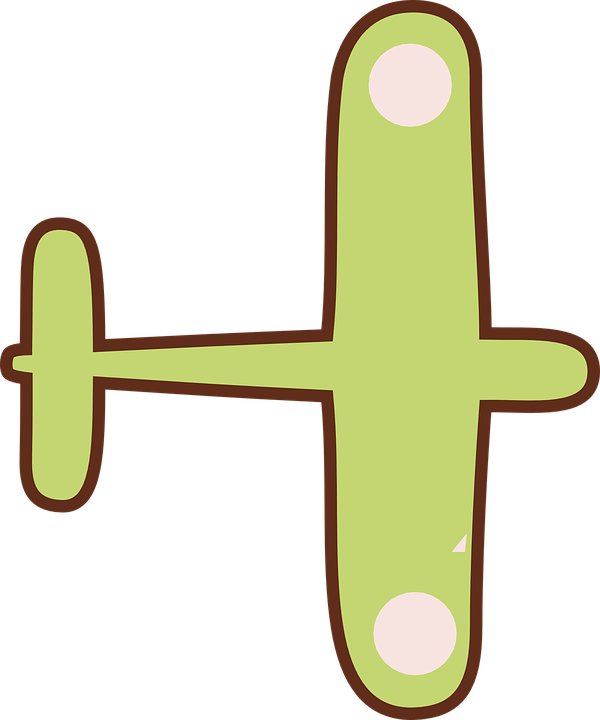 Clipart Airplane Brown - Green Airplane Clipart - Png Download (600x720), Png Download