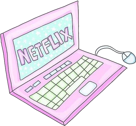#tumblr #freetoedit #icon #rosa #netflix #net #computer - Netflix On Laptop Png Clipart (469x440), Png Download
