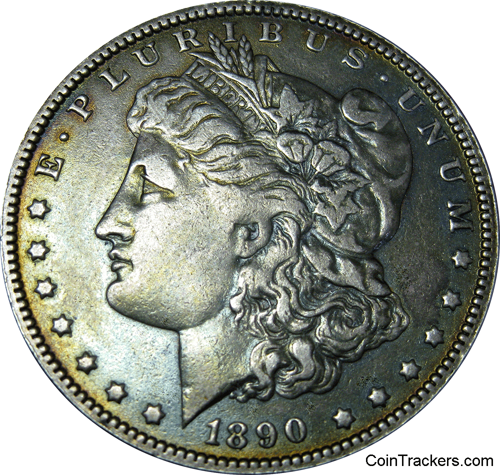 Toned Morgan Silver Dollar Click Here Clipart (1000x951), Png Download