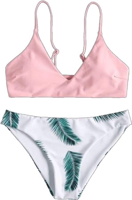 #png #sticker #aesthetic #pinterest #bikini #palmtree - Swimsuit Clipart (522x696), Png Download