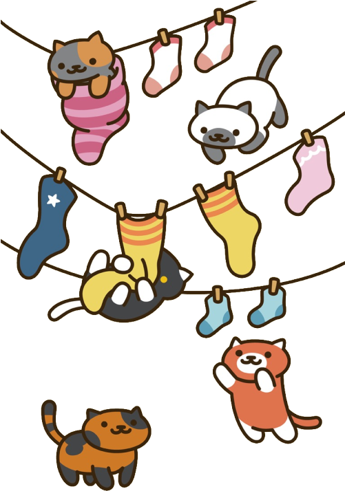 Neko Atsume Wallpaper Transparency - Neko Atsume Clipart (500x741), Png Download