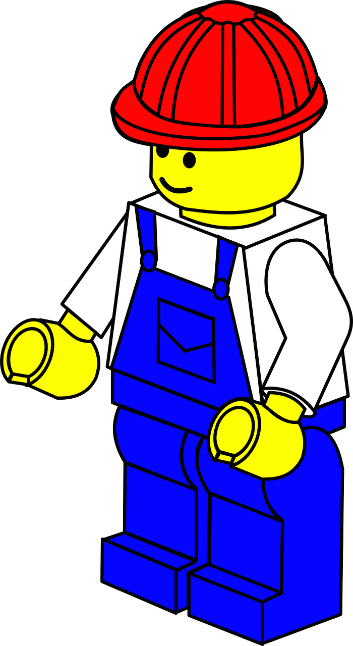 Lego Man Construction Helmet Png Image - Lego Clipart Transparent Png (700x1280), Png Download