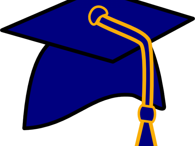 Graduation Cap Blue Clipart - Graduation Cap Blue Tassel Clipart - Png Download (640x480), Png Download