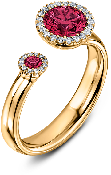 Ruby Engagement Rings - Diamond Clipart (600x600), Png Download
