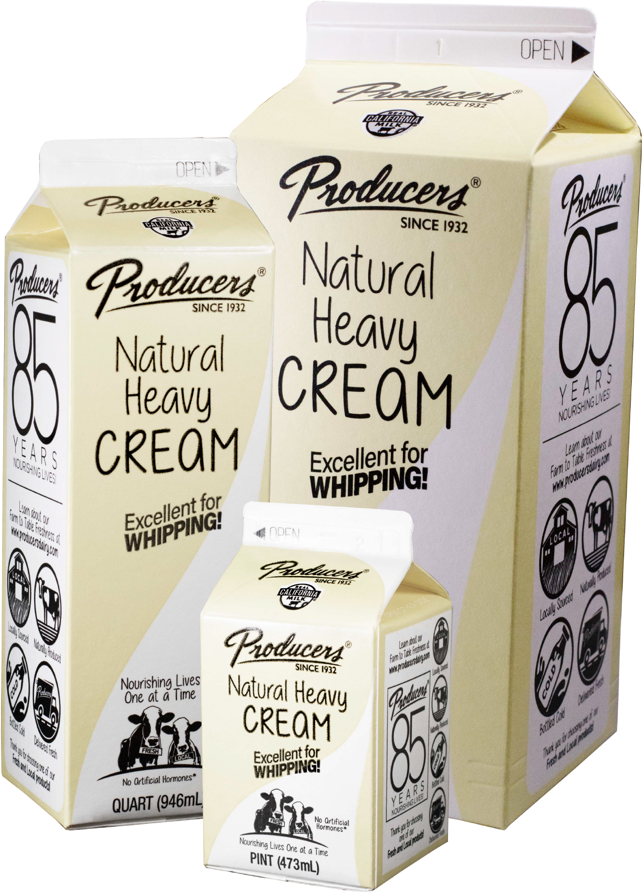 Natural Heavy Cream - Producers Dairy Clipart (1870x2290), Png Download