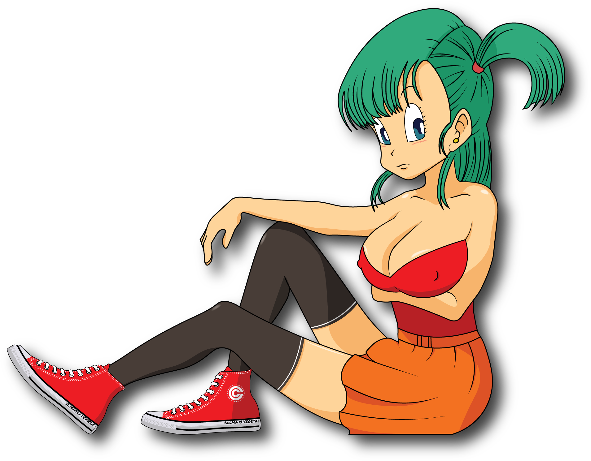 Image Of Bulma - Cartoon Clipart (1908x1490), Png Download