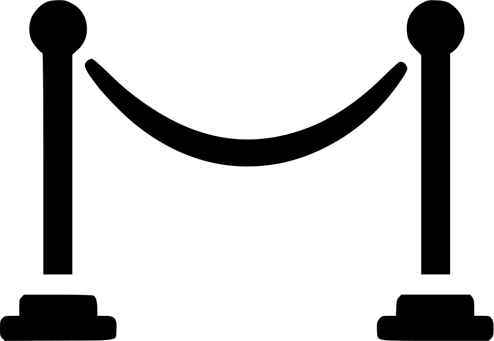 Rope Barrier Icon Png Clipart (981x678), Png Download