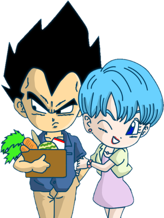 #vegeta #bulmayvegeta #bulma #dragonballsuper - Imagenes De Vegeta Y Bulma Clipart (579x742), Png Download