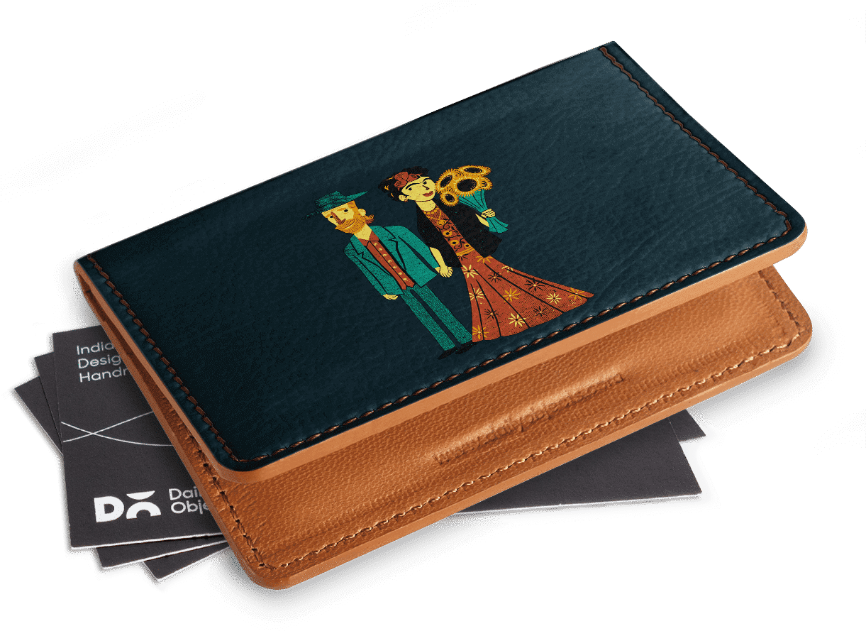 Dailyobjects Love Is Art Frida Kahlo And Van Gogh Card - Wallet Clipart (1220x900), Png Download
