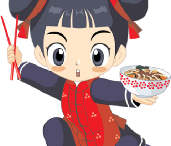 Clipart Black And White Library Free On Dumielauxepices - Cute Cartoon Japanese Girl - Png Download (640x480), Png Download