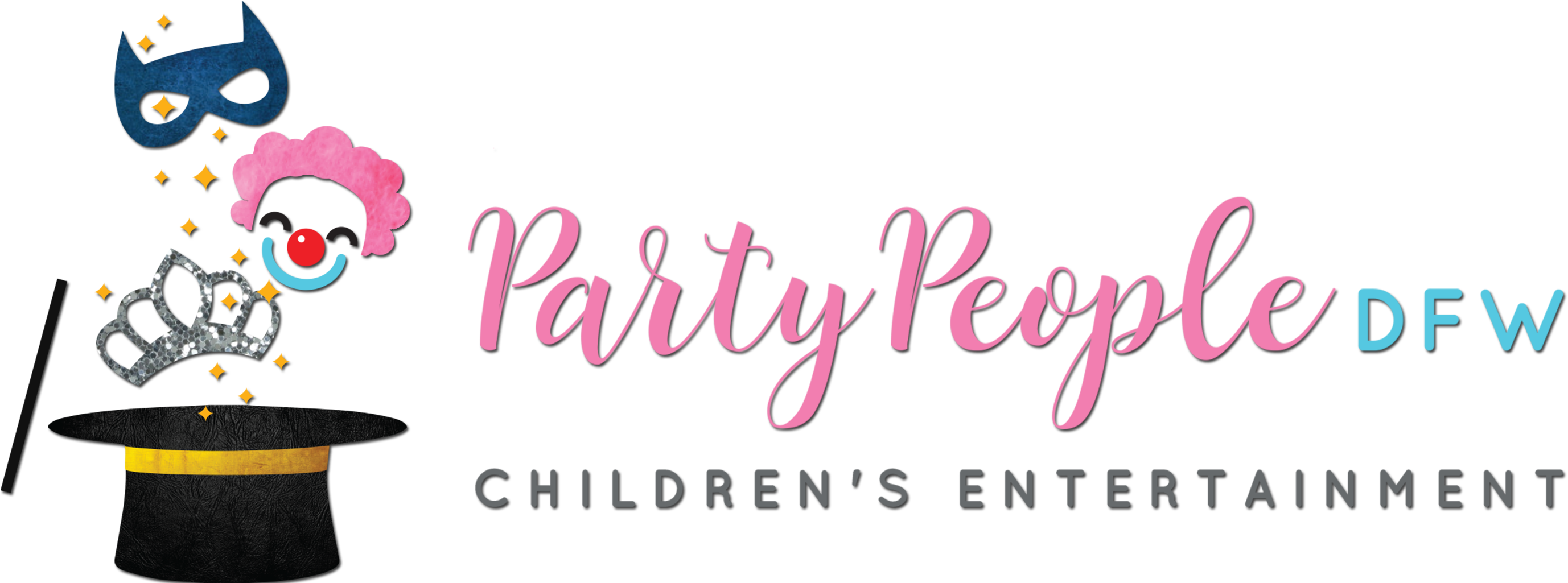 Party People Dfw - Calligraphy Clipart (2848x1024), Png Download