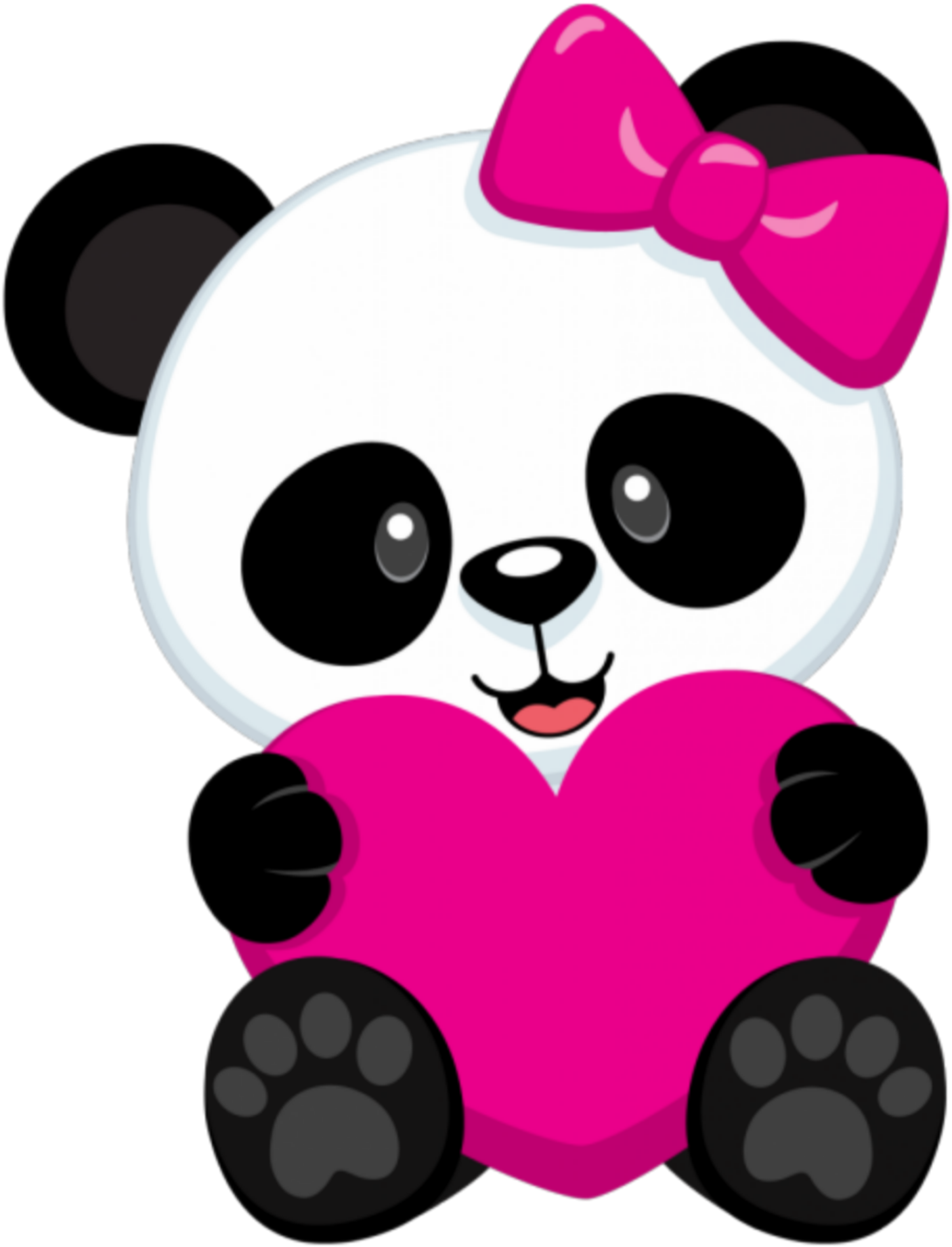 Sticker Kawaii Pink Panda Bigpanda Heart Png Iphone - Imagenes De Osita Panda Clipart (2289x2289), Png Download