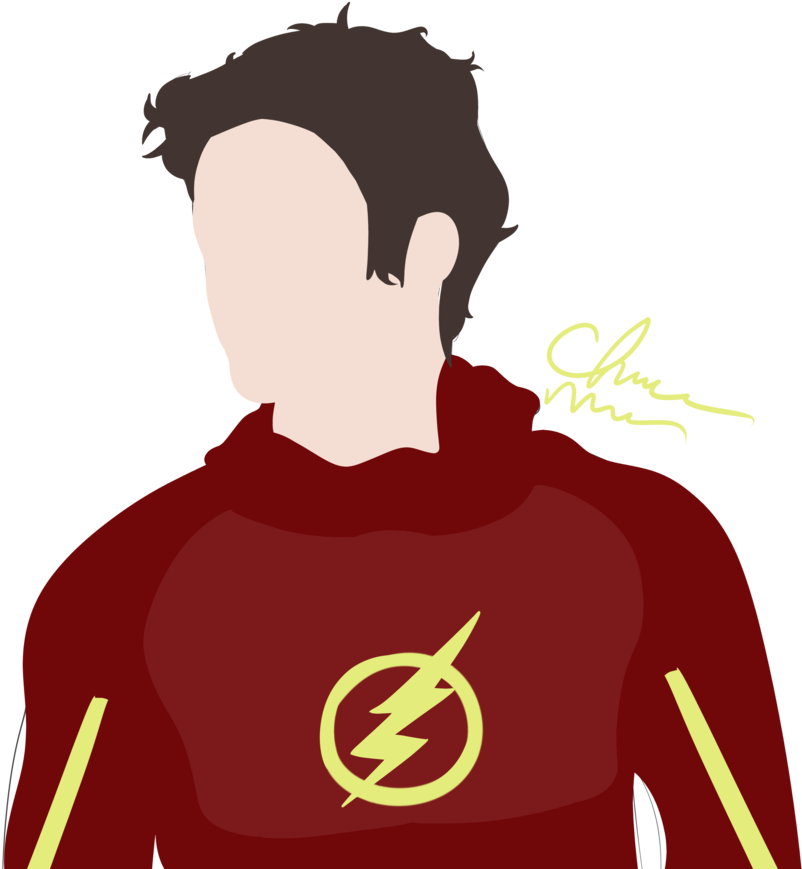Barry Allen Colored By Christianmccabeart - Barry Allen Png Clipart (894x894), Png Download