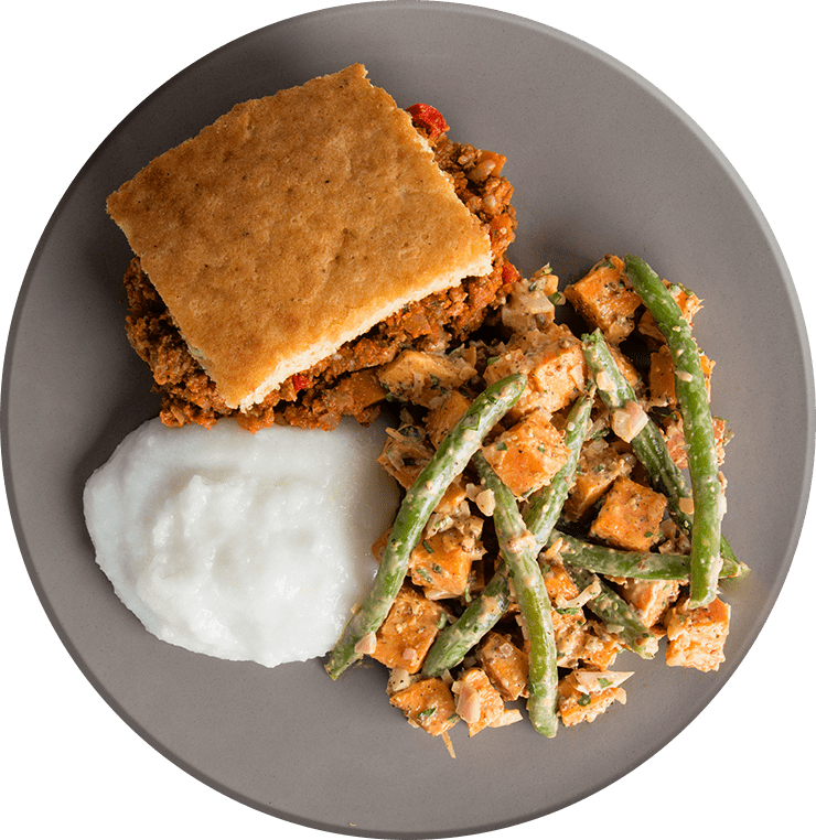 Athlete Paleo Beef Tamale Pie With Sweet Potato Salad - Kettlebell Kitchen Meals Nyc Clipart (740x762), Png Download