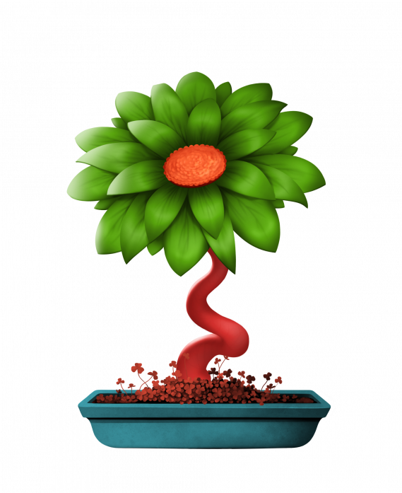 Elven Bush - Cryptoflowers Clipart (569x697), Png Download