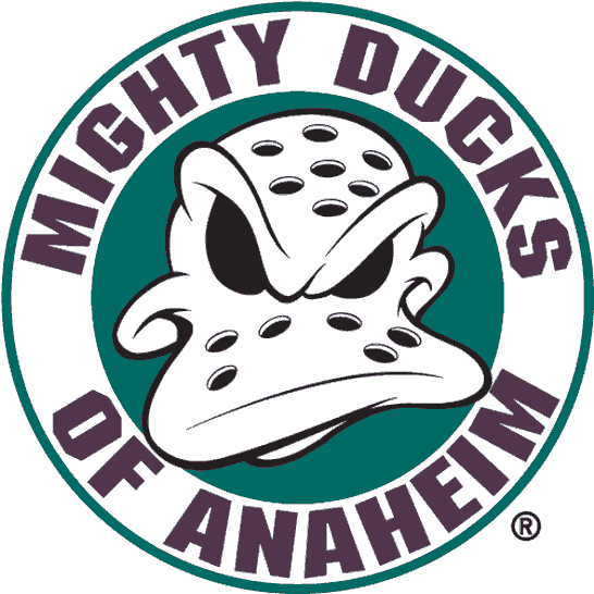 Anaheim Ducks Logo Alternate 1995 - Mighty Ducks Logo Png Clipart (553x558), Png Download