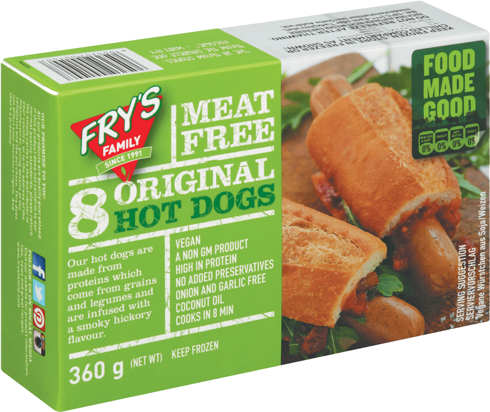 Frys Vegan Hot Dogs Clipart (1000x839), Png Download