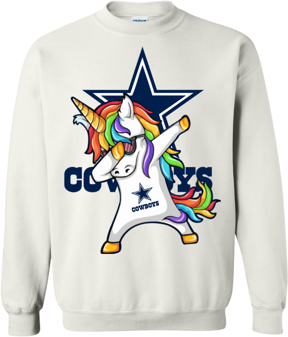 Dallas Cowboys Unicorn Dabbing Shirt Hoodie Tank Allbluetees - Cricut Dallas Cowboys Star Svg Clipart (979x1144), Png Download