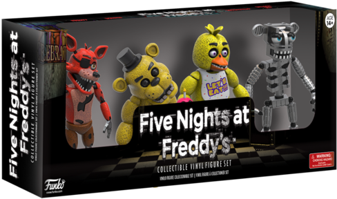 Five Nights At Freddy's 4-pack - Five Nights At Freddy's Collectible Vinyl Figure Set Clipart (600x600), Png Download
