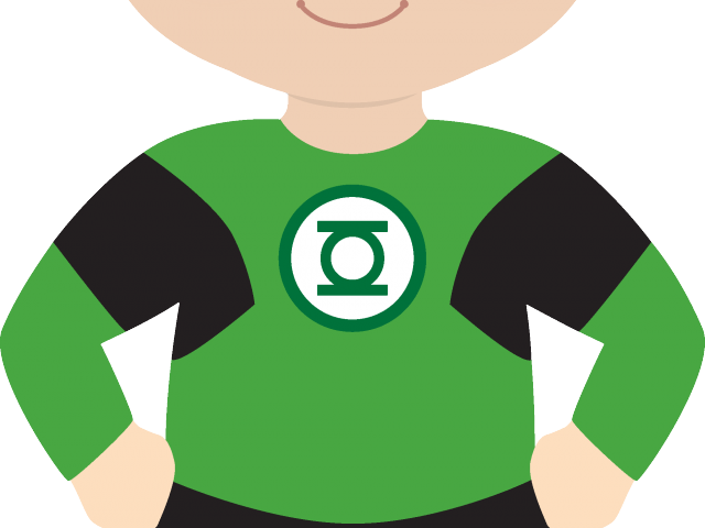 Green Lantern Cartoon Boy Clipart (640x480), Png Download